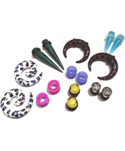 8 Pair Assortment Mix of Ear Plugs Tapers Spirals Tunnels Acrylic Steel Organic Gauges Sizes 8g-5/8 4g 5mm $11.99 Body Jewelry