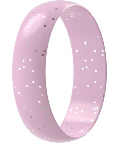 Silicone Wedding Ring for Women White Pink Glitter 5 - 5.5 (16.10mm) $8.11 Rings