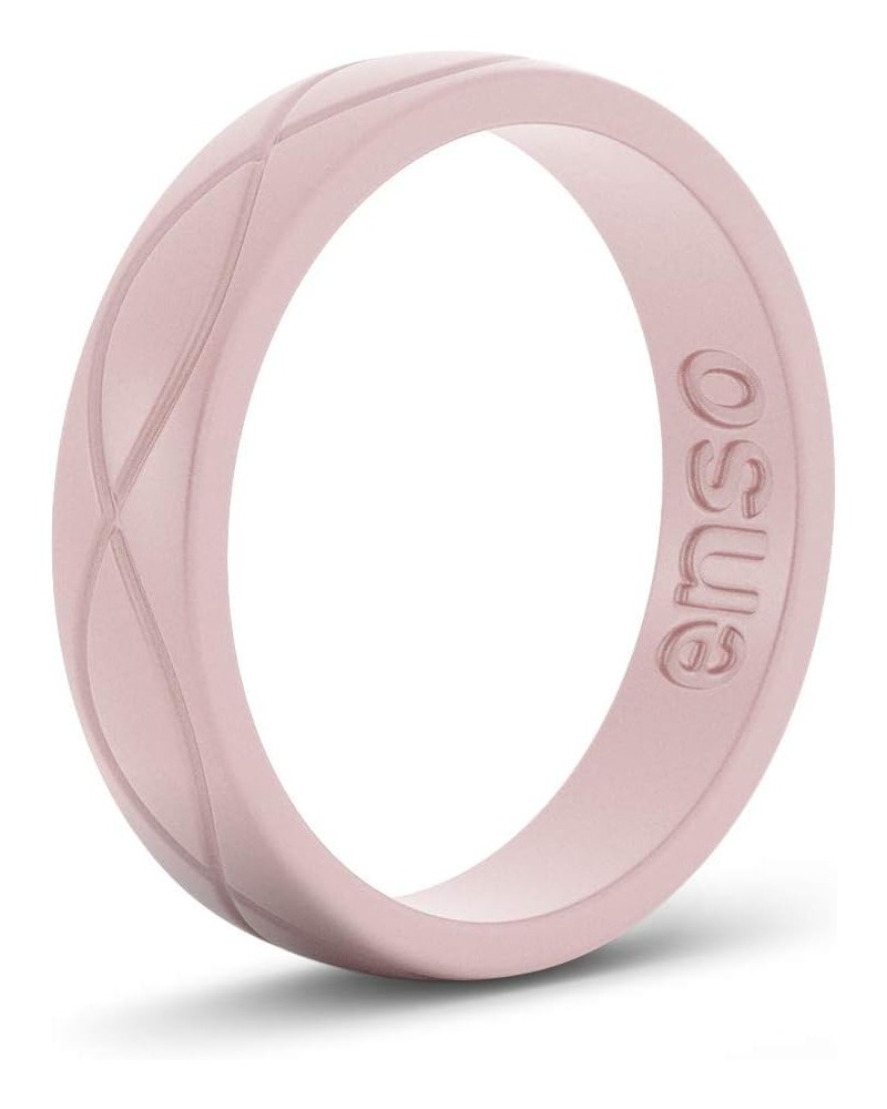 Women's Infinity Silicone Wedding Ring – Hypoallergenic Wedding Band for Ladies – Comfortable Band for Active Lifestyle – 4.5...