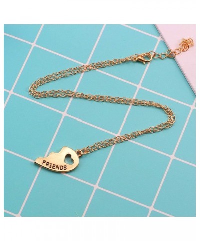 Best Friends Necklace 2 Pieces Gold & Silver Split Heart Pendant Necklace BFF Friendship Necklace $4.96 Necklaces