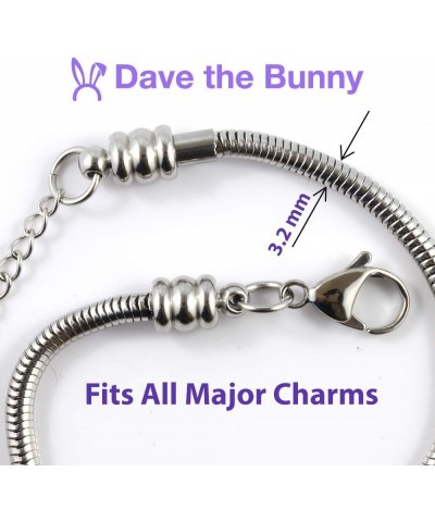 Fitlife Bracelet Dumbell | Stainless Steel Snake Chain Charm Bracelet $16.48 Bracelets