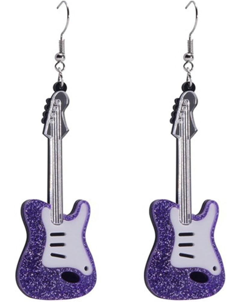 Guitar Earrings Retro Violin Earrings Acrylic Classical Earrings Retro Rock Band Music Earrings Music Lovers Statement Jewelr...