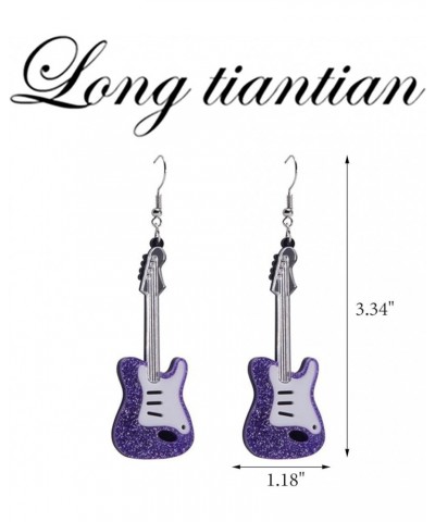 Guitar Earrings Retro Violin Earrings Acrylic Classical Earrings Retro Rock Band Music Earrings Music Lovers Statement Jewelr...