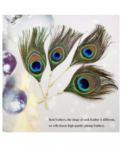 4Pcs Peacock Pheasant Feather Brooch 20s 50s Fascinator Hats Lapel Stick Pins Plume Boutonniere Tie Scarf Cap Clips Gold $8.6...