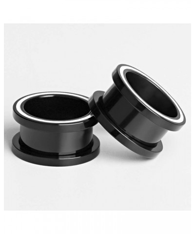 Ear Plug Tunnel Gauge Stretcher Piercing Simple Stainless Steel Screw. Black 2g(6mm) $8.79 Body Jewelry