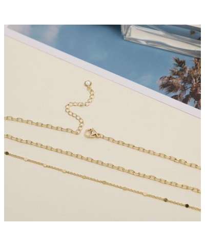 14K Gold Necklaces for Women Cute Dot Chain Choker Dainty Layered Bead Necklace for Women Pretty Jewelry Gifts for Women Girl...