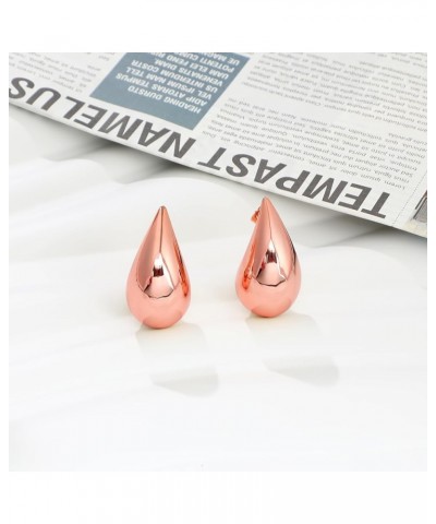 Gold Teardrop Earrings for Women Chunky Gold Hoop Earrings Trendy Lightweight Tear Drop Earrings Dupes Waterdrop Hollow Open ...