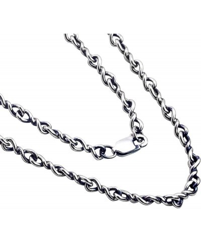 925 Sterling Silver Chain Necklace for Men Women Vintage Thai Silver Unique Design Link Chain Necklace Silver $32.25 Necklaces