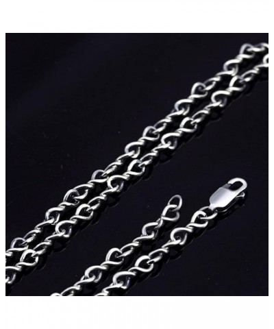 925 Sterling Silver Chain Necklace for Men Women Vintage Thai Silver Unique Design Link Chain Necklace Silver $32.25 Necklaces