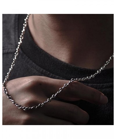 925 Sterling Silver Chain Necklace for Men Women Vintage Thai Silver Unique Design Link Chain Necklace Silver $32.25 Necklaces