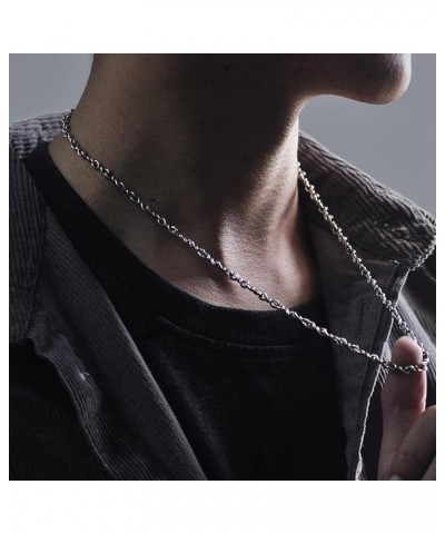 925 Sterling Silver Chain Necklace for Men Women Vintage Thai Silver Unique Design Link Chain Necklace Silver $32.25 Necklaces