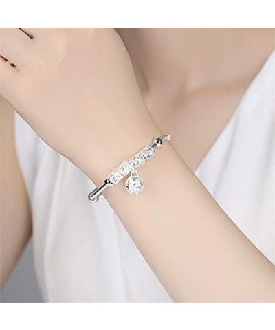 Women's 925 Sterling Silver Adjustable Hollow Chain Bracelet Charm Wrist Bangle Gift Silver C $4.40 Bracelets