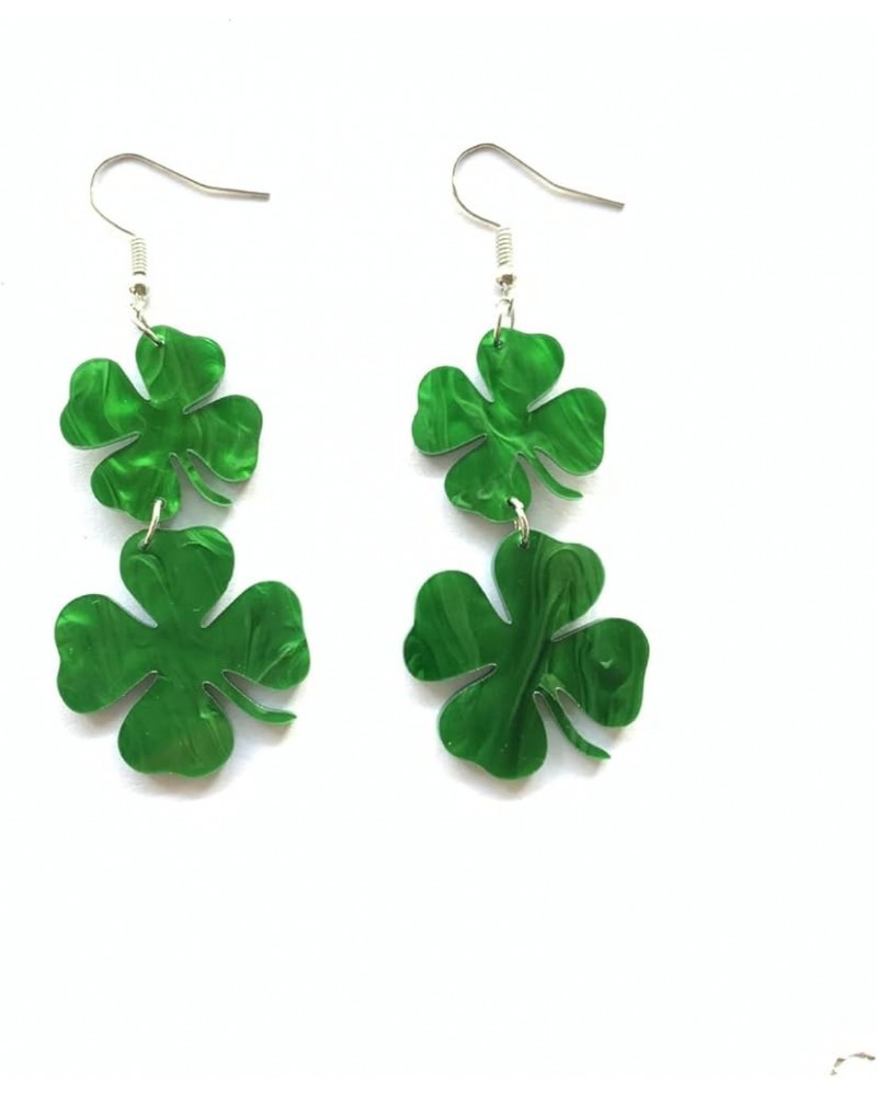 Set St. Patrick's Day Drop Dangel Earrings Irish Shamrock Acrylic Earrings Green Clover Good Luck Charm for Women Girl Jewelr...