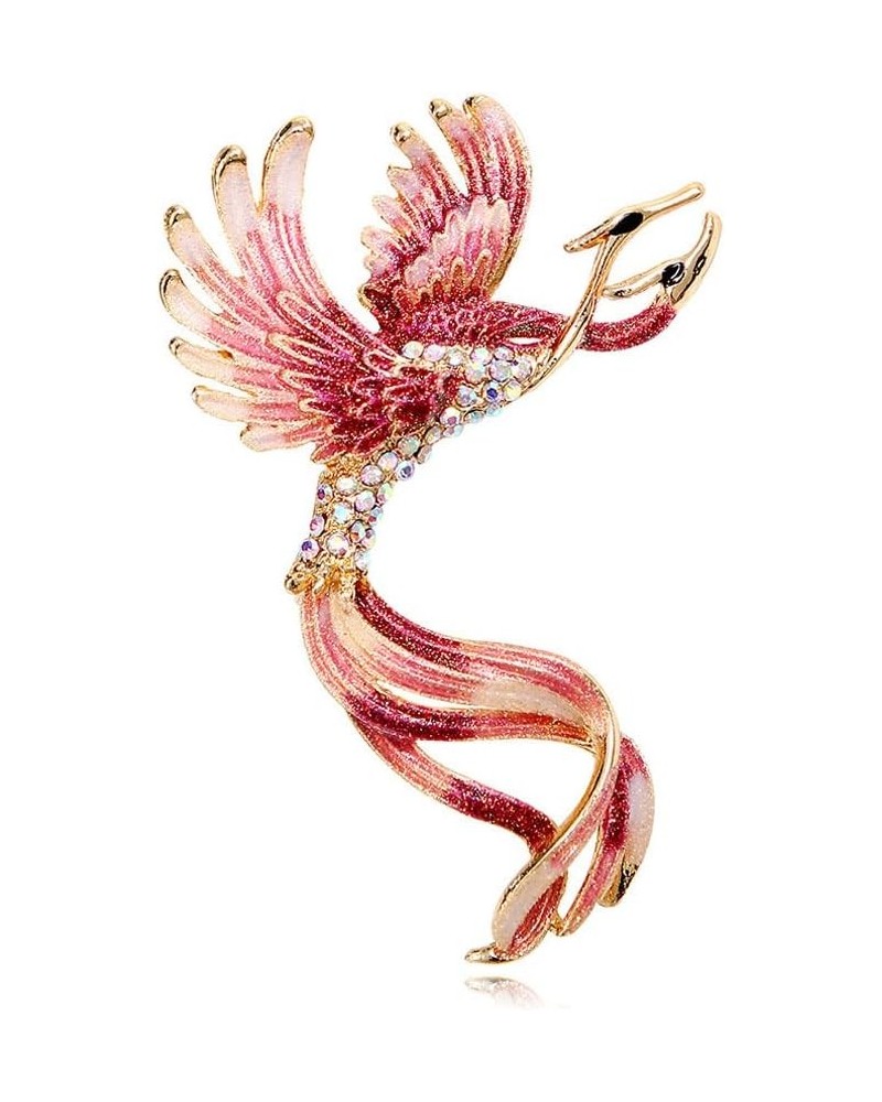 Vintag Brooches Personality Phoenix Shape Collar Pin Women Girls Luxury Corsage Clothing Accessories Breastpin Jewelry Red $5...