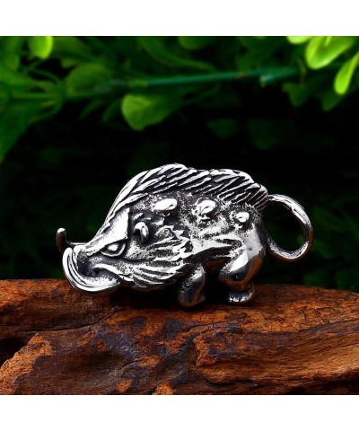 1Pcs Wild Viking Wild Boar Pendant Stainless Steel Necklace Vintage Animal Charm Pendant $7.50 Necklaces