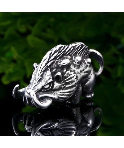 1Pcs Wild Viking Wild Boar Pendant Stainless Steel Necklace Vintage Animal Charm Pendant $7.50 Necklaces