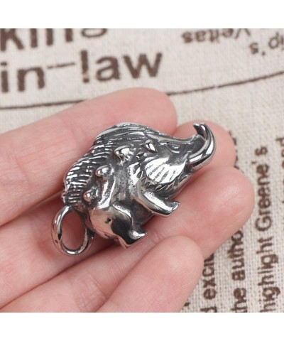 1Pcs Wild Viking Wild Boar Pendant Stainless Steel Necklace Vintage Animal Charm Pendant $7.50 Necklaces