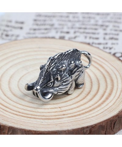 1Pcs Wild Viking Wild Boar Pendant Stainless Steel Necklace Vintage Animal Charm Pendant $7.50 Necklaces