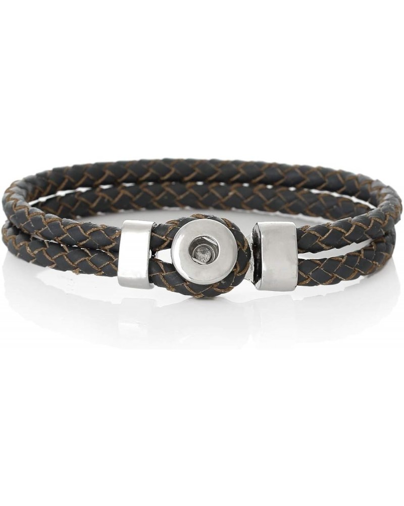 Chunk Bracelets Fits Snaps Chunk Buttons (Coffee Bracelet) Black Bracelet $8.39 Bracelets