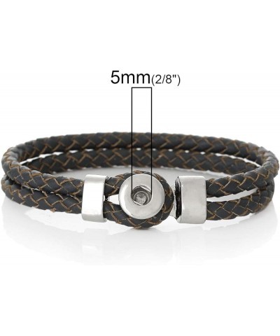 Chunk Bracelets Fits Snaps Chunk Buttons (Coffee Bracelet) Black Bracelet $8.39 Bracelets