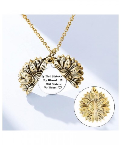 You Are My Sunshine Necklace Sunflower Locket Inspirational Engraved Hidden Message Necklaces Jewelry for Women Girlfriend Go...