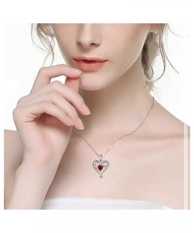 Mother's Birthday Gift I Love You Mom S925 Sterling Silver Heart Pendant Necklace Red $13.86 Necklaces