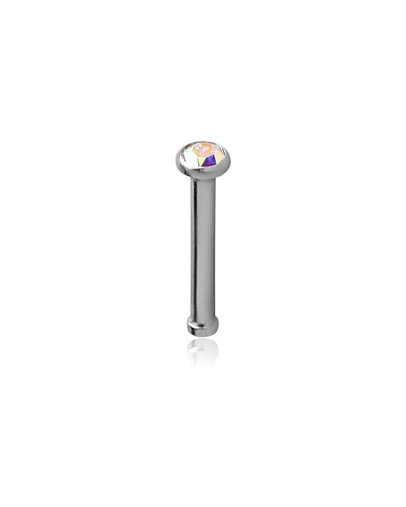 316L Surgical Steel Nose Bone Stud Ring Tiny Micro Small 1mm Stone Choose Your Color 20G Aurora $8.50 Body Jewelry