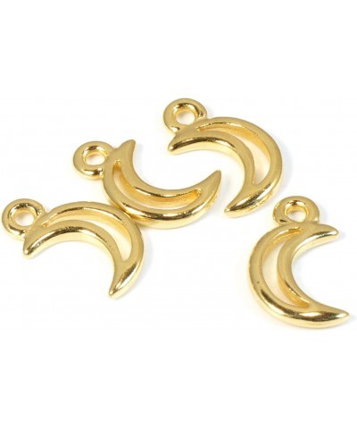 Gold Crescent Moon Charms, Small Celestial, Space Charm 4/Pkg $8.01 Bracelets