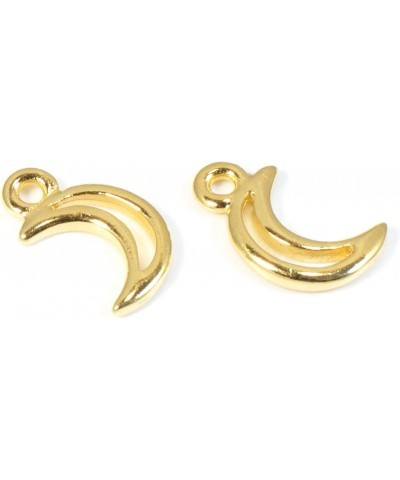 Gold Crescent Moon Charms, Small Celestial, Space Charm 4/Pkg $8.01 Bracelets