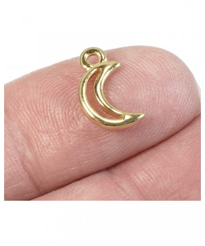 Gold Crescent Moon Charms, Small Celestial, Space Charm 4/Pkg $8.01 Bracelets