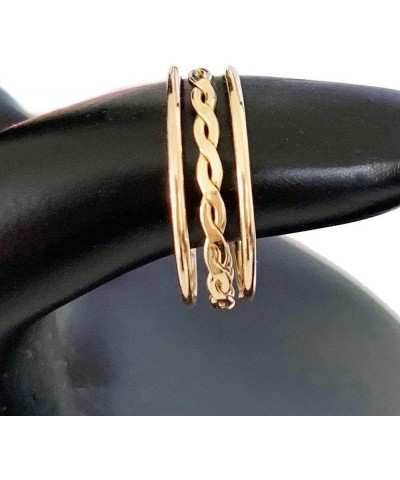 Skinny Gold Braid and Band Stacking Rings | 14K Gold Fill | Perfect Ring for Toe, Knuckle or Finger | Unisex | Sizes 2-7 6 $2...