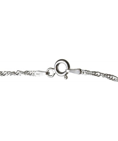 Sterling Silver Singapore Nickel Free Chain Anklet Italy 7.5 Inches $9.68 Anklets