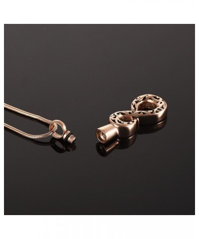 Figure 8 Infinity Cremation Pendant Stainless Steel Ashes Urn Funeral Keepsake Necklace Rose Gold $13.14 Necklaces