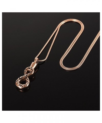 Figure 8 Infinity Cremation Pendant Stainless Steel Ashes Urn Funeral Keepsake Necklace Rose Gold $13.14 Necklaces