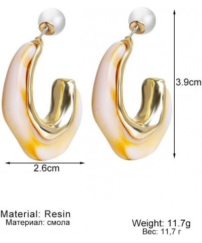 14K Gold Plated Pearl Earrings for Women Sterling Silver Pearl Hoop Earrings for Girls White Pearl Drop Dangle Earrings Chunk...