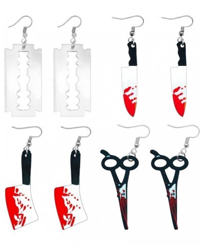 Knife Drop Dangle Earrings for Women Goth Acrylic Dagger Earrings Halloween Earring for Women Halloween Party Jewelry A $10.6...