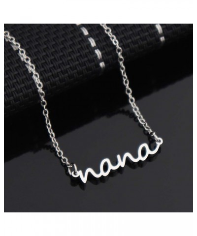 Grandma Gift Necklace Gigi Mimi Bar Engraved Pendant Necklace Birthday Gifts for Grandma from Grandkid Nana Letter Necklace--...