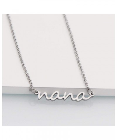 Grandma Gift Necklace Gigi Mimi Bar Engraved Pendant Necklace Birthday Gifts for Grandma from Grandkid Nana Letter Necklace--...