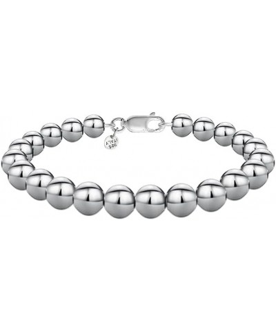 925 Sterling Silver Handmade Bead Ball Strand Chain Bracelet For Women & Girls - Made in Italy Comes With a Gift Box 8.0 Inch...