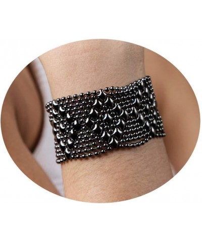 B9-BLK Black Chrome Finish Bracelet - Liquid Metal by Sergio Gutierrez 7.5 Inches $48.36 Bracelets