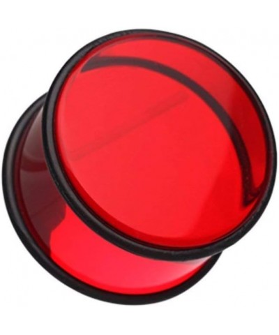 Basic Acrylic No Flare Ear Gauge Plug 2 GA (6.5mm), Red $9.85 Body Jewelry