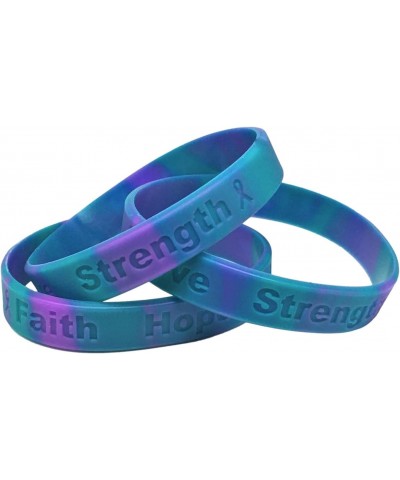 25 Suicide Teal and Purple Silicone Awareness Bracelets - Medical Grade Silicone - Latex and Toxin Free (25 Bracelets) $13.00...