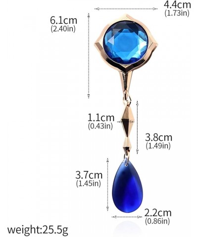 Furina Necklace Fontaine Crystal Pendant Focalors Keychain Anime Badge Accessories furina brooch $8.61 Necklaces