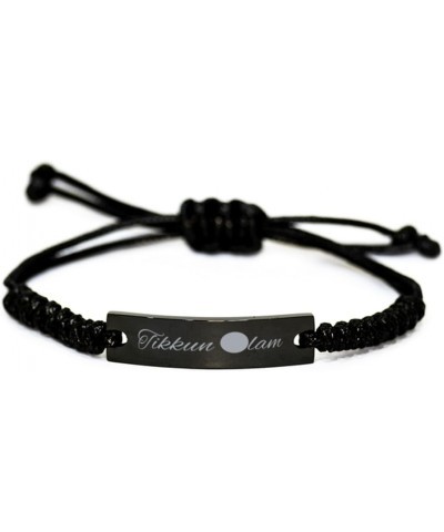 Tikkun Olam Repair the world Hebrew Adjustable Engraved Rope Bracelet $20.24 Bracelets