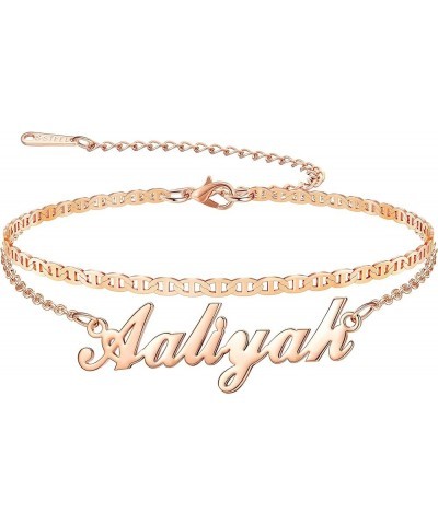 Name Anklet Personalized,Name Anklets for Women ,Custom Anklet,Ankle Bracelet with Name,Anklet Bracelets With Names ,18K Gold...