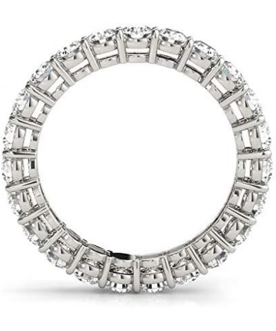 2 Carat - 8 Carat | Certified Round Lab Grown Diamond Eternity Ring For Women | 14K White Gold | G-H-SI Quality Revival Diamo...