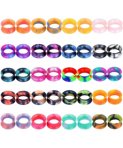 40PCS Soft Silicone Ear Gauges Flesh Tunnels Plugs Stretchers Expander Camouflage Pattern Ear Piercing 2g-16mm 2g(6mm) $11.28...