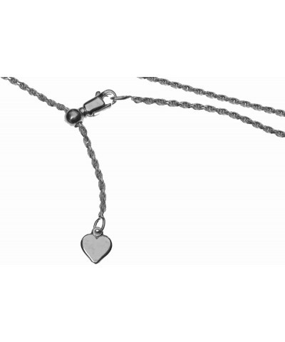 Sterling Silver Easy Adjust Diamond-Cut Rope Chain 1.4mm $30.24 Necklaces