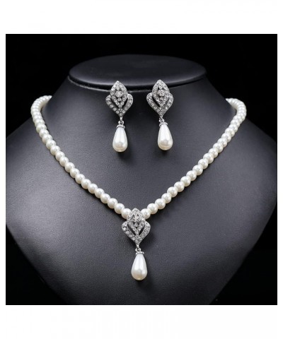 Exquisite Crystal Jewelry Set with Gift Box, Wedding 2 Piece Diamond Necklace Earrings Set Accessories for Party, 925 Zircon ...