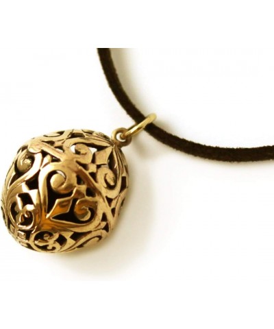 Bronze Charm Filigree Golden Egg, Easter Egg, Russian Egg, Pendant Necklace Vintage Thailand Jewelry $9.66 Necklaces